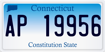 CT license plate AP19956