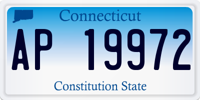 CT license plate AP19972