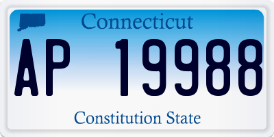 CT license plate AP19988
