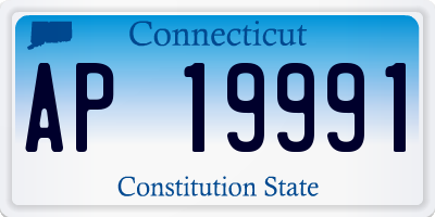 CT license plate AP19991