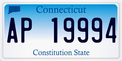 CT license plate AP19994
