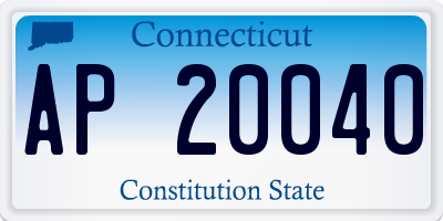 CT license plate AP20040