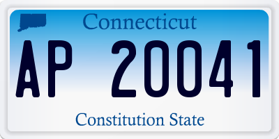 CT license plate AP20041