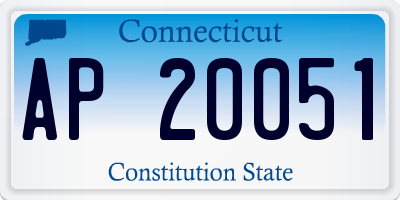 CT license plate AP20051