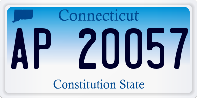 CT license plate AP20057