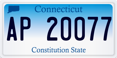 CT license plate AP20077