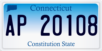 CT license plate AP20108