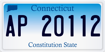 CT license plate AP20112