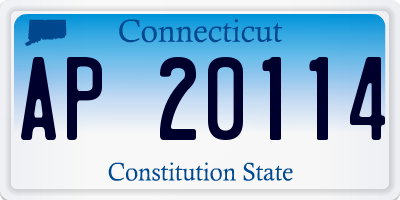 CT license plate AP20114