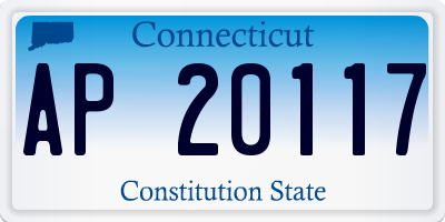 CT license plate AP20117