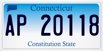 CT license plate AP20118