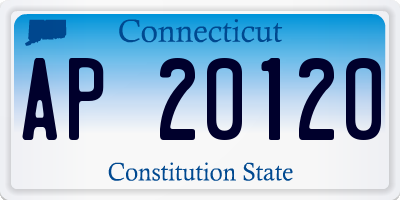 CT license plate AP20120