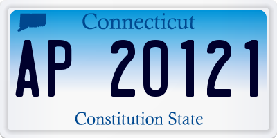CT license plate AP20121