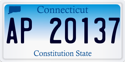 CT license plate AP20137