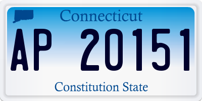 CT license plate AP20151