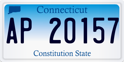 CT license plate AP20157