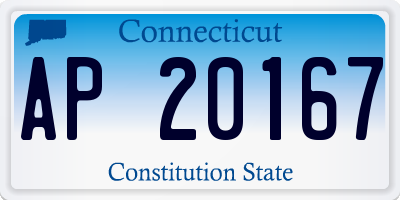 CT license plate AP20167