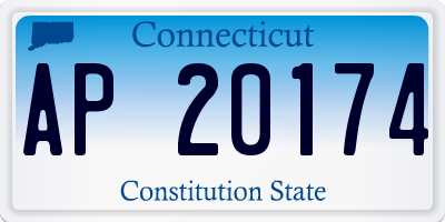 CT license plate AP20174