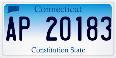 CT license plate AP20183