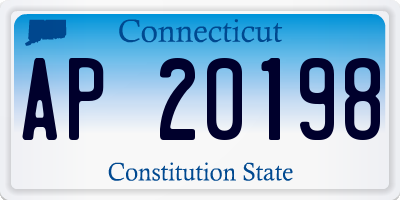 CT license plate AP20198