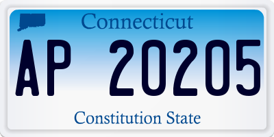 CT license plate AP20205