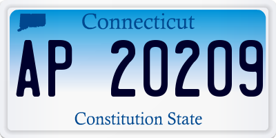CT license plate AP20209