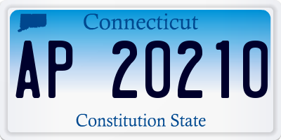 CT license plate AP20210