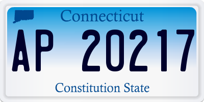 CT license plate AP20217