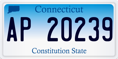 CT license plate AP20239