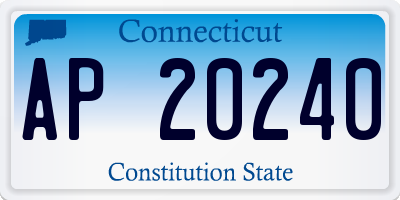 CT license plate AP20240