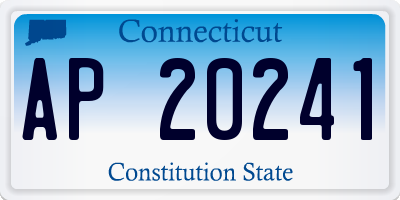 CT license plate AP20241
