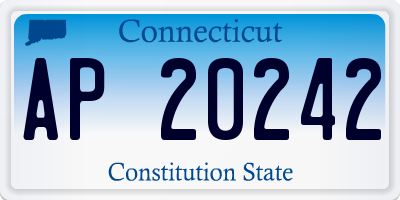 CT license plate AP20242