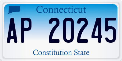 CT license plate AP20245