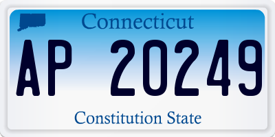 CT license plate AP20249