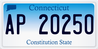 CT license plate AP20250