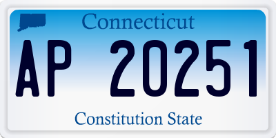 CT license plate AP20251