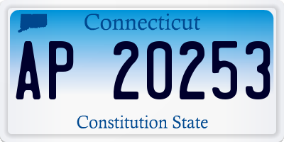 CT license plate AP20253