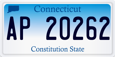 CT license plate AP20262