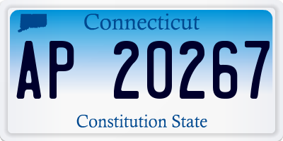CT license plate AP20267