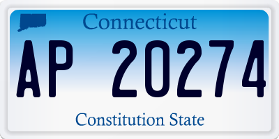 CT license plate AP20274