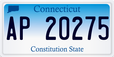 CT license plate AP20275