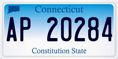 CT license plate AP20284