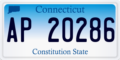 CT license plate AP20286