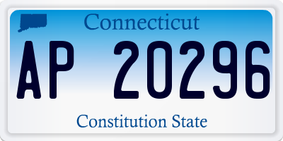 CT license plate AP20296