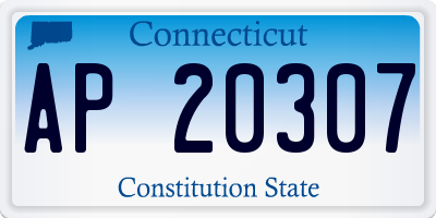 CT license plate AP20307