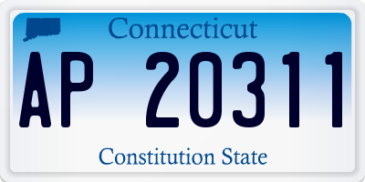 CT license plate AP20311