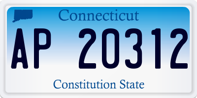 CT license plate AP20312