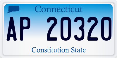 CT license plate AP20320