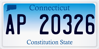 CT license plate AP20326
