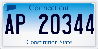 CT license plate AP20344